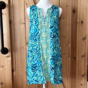 Lilly Pulitzer Shift Dress with Zip & Tassel Closure